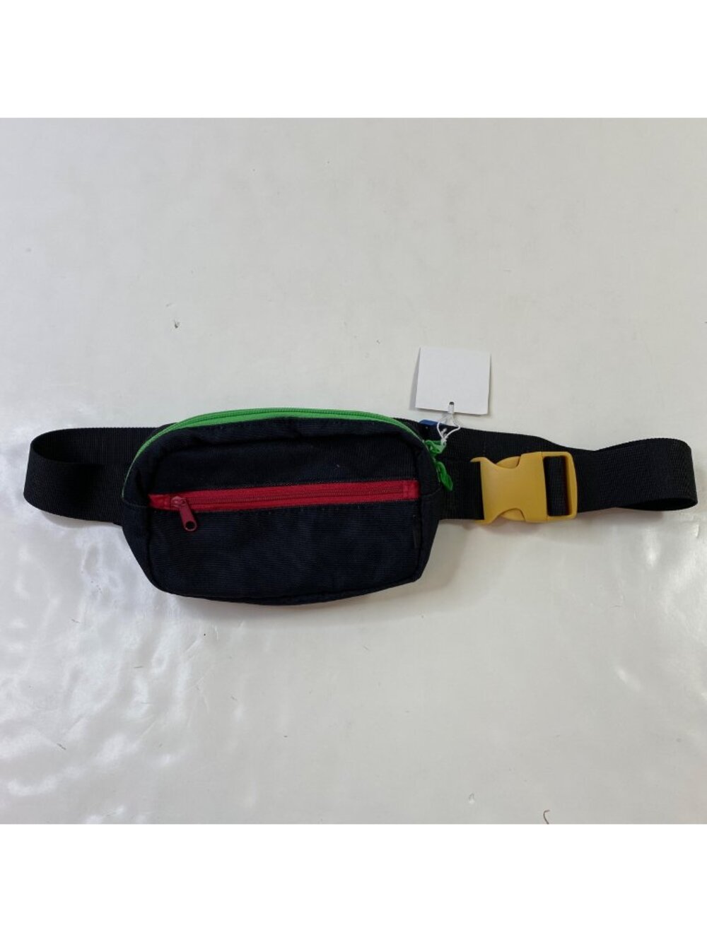 Black Fanny Pack With Green Red Zippers And Yellow Buckle eBayana
